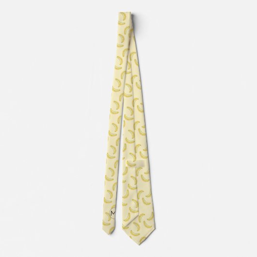 イエローバおもしろいナナイラストレーションモノグラムノベルティ ネクタイ (裏面)