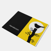 イエローバかわいらしードシルエッテゼンヴィーベ ドアマット (アングル)