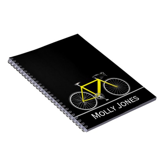 イエローバイク（名前を黒に設定） ノートブック (右側)