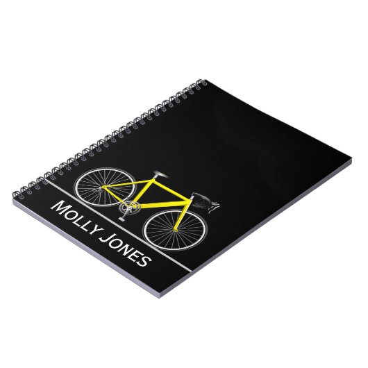 イエローバイク(名前を黒に設定) ノートブック (左側)