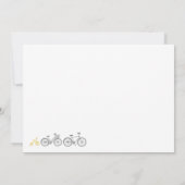 イエローバイシクルベビーシャワー招待状 招待状 (裏面)