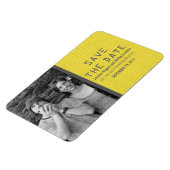 イエローバイナリーコード写真Save the Date Magnet マグネット (左側)