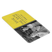 イエローバイナリーコード写真Save the Date Magnet マグネット (右側)