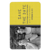 イエローバイナリーコード写真Save the Date Magnet マグネット (縦)