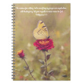 イエローバタフライアートバイブル祈りの言葉ジャーナル ノートブック (正面)
