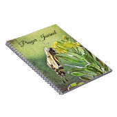 イエローバタフライアート祈りの言葉ジャーナル ノートブック (右側)