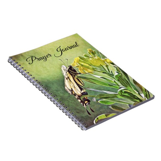 イエローバタフライアート祈りの言葉ジャーナル ノートブック (右側)