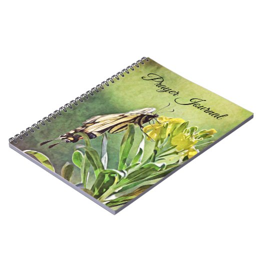 イエローバタフライアート祈りの言葉ジャーナル ノートブック (左側)