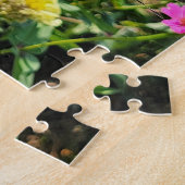 イエローバタフライインザ《植物》百日草ガーデン ジグソーパズル (側面)