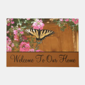 イエローバタフライウェルカム ドアマット (正面)