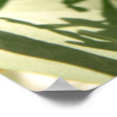 イエローバタフライオン薄紫プリント ポスター (角)