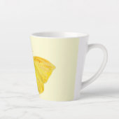 イエローバタフライコモン飛んでいるブリムストーン カフェラテマグ (右)