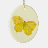 イエローバタフライコモン飛んでいるブリムストーン セラミックオーナメント (右)
