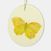 イエローバタフライコモン飛んでいるブリムストーン セラミックオーナメント (左)