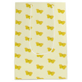 イエローバタフライコモン飛んでいるブリムストーン ミディアムペーパーバッグ (裏面)