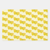 イエローバタフライコモン飛んでいるブリムストーン ラッピングペーパーシート (正面2)