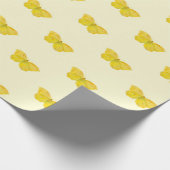 イエローバタフライコモン飛んでいるブリムストーン ラッピングペーパー (角)