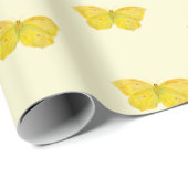 イエローバタフライコモン飛んでいるブリムストーン ラッピングペーパー (ロールコーナー)