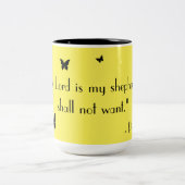 イエローバタフライフェイスマグ ツートーンマグカップ (中央)