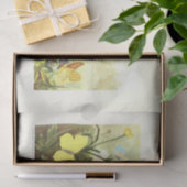 イエローバタフライフローラエフェメラデクペフランスのージ 薄葉紙 (ギフト)