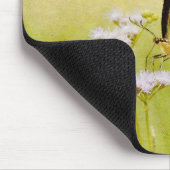 イエローバタフライワイルドフラワーアートマウスパッド マウスパッド (コーナー)