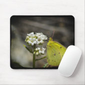 イエローバタフライ マウスパッド (マウス)