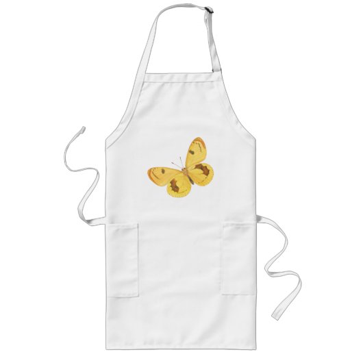 イエローバタフライ – ヴィンテージファインアートエプロン ロングエプロン (正面)