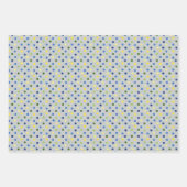 イエローバターカップとブルーアイリスラッピング紙 ラッピングペーパーシート (正面2)