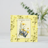 イエローバターカップのカントリー ワイルドフラワーズ フラワーリー サンキューカード (スタンド正面)