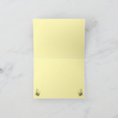 イエローバターカップの野生の花 ヴィンテージアートワーク サンキューカード (内部)