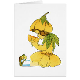 イエローバターカップチャイルドノートカード