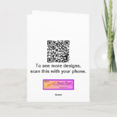 イエローバターカップフラワー誕生日テンプレート カード (裏面)