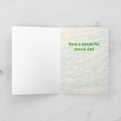 イエローバターカップフラワー誕生日テンプレート カード (内部)