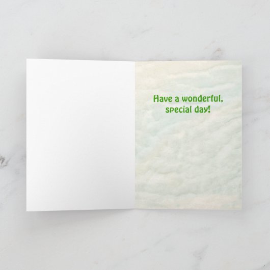 イエローバターカップフラワー誕生日テンプレート カード (内部)