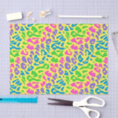 イエローバックヒョウのネオンデコパージュ 薄葉紙 (クラフト)