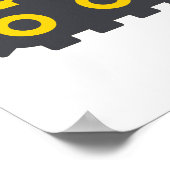 イエローバックホー掘削機建築キッズ ポスター (角)