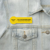 イエローバッジシェイプ名タグのビジネスブランド 名札 (インサイチュ)