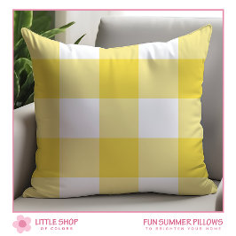 イエローバッファローチェックプレイド クッション