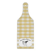 イエローバッファロープレイドファームカウカットボード カッティングボード (正面)