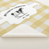 イエローバッファロープレイドファームカウシェルパブランケット シェルパブランケット (3/4)