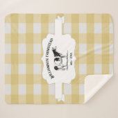 イエローバッファロープレイドファームカウシェルパブランケット シェルパブランケット (正面(横))