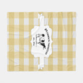 イエローバッファロープレイドファームカウズフリースブランケット フリースブランケット (正面(横))