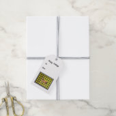 イエローバッファロープレイドワイルドディアギフトラベル ギフトタグ (より糸付き)