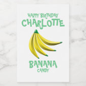 イエローバナナキャンディハッピーバースデー フードラベル (シングルラベル)