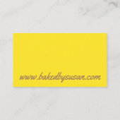 イエローバナナクリームパイベーカリー焼いたバイデザート 名刺 (裏面)