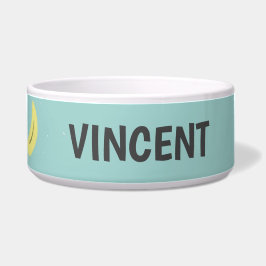 イエローバナナスケッチブルーパーソナライズされた ボウル