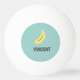 イエローバナナスケッチブルーパーソナライズされた 卓球ボール