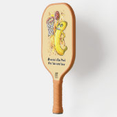 イエローバナナスラムダンクエナジーフルーテリアンデザイン ピックルボールラケット (左)