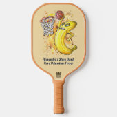 イエローバナナスラムダンクエナジーフルーテリアンデザイン ピックルボールラケット (正面)