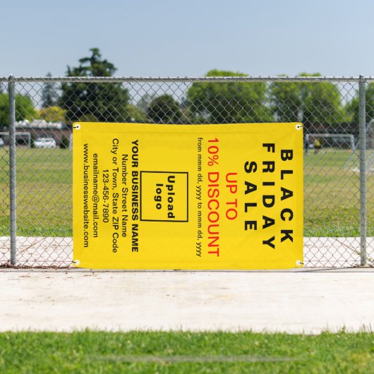 イエローバナーのブラックフライデーセール 横断幕 (インサイチュ)